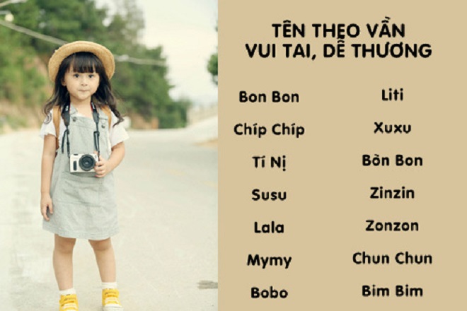 Tên theo vần vui tai