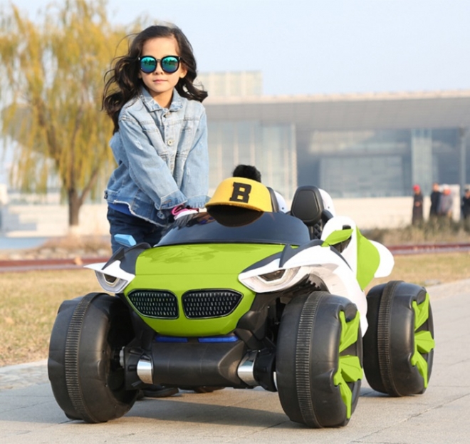 Hình ảnh xe điện cho bé ND 2019 bánh cao su + ghế da