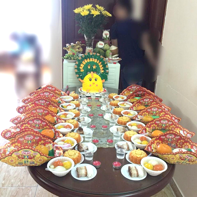 Mâm cúng đầy tháng cho bé gái