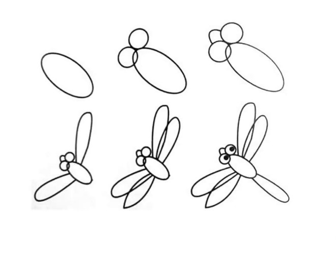 Vẽ hình con chuồn chuồn