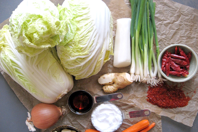 Nguyên liệu làm dưa cải thảo