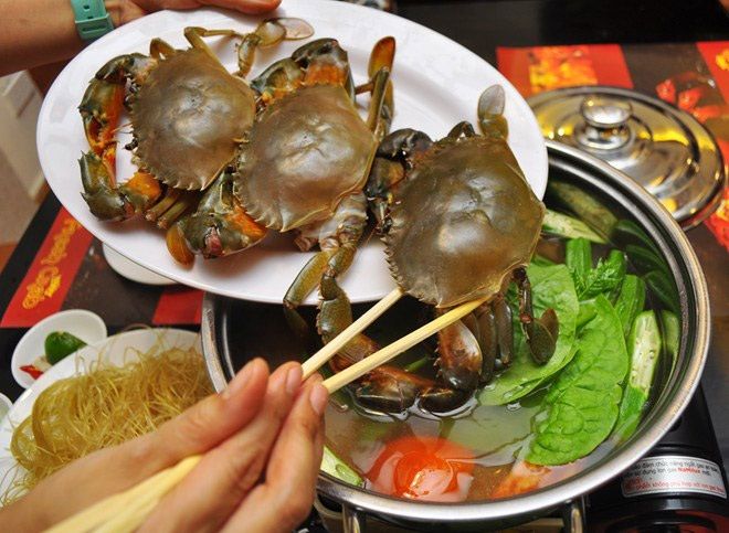 cách nấu lẩu cua biển