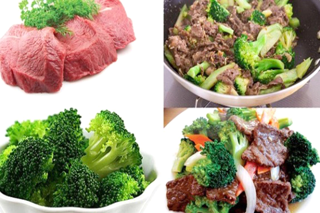 Thịt bò xào súp lơ cho bà bầu
