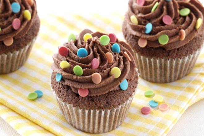 Choc chip cupcake