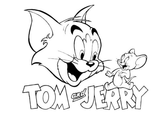 Tranh tô màu hoạt hình Tom & Jerry