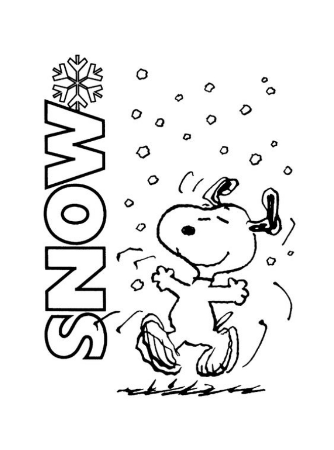 Tranh tô màu chú chó Snoopy