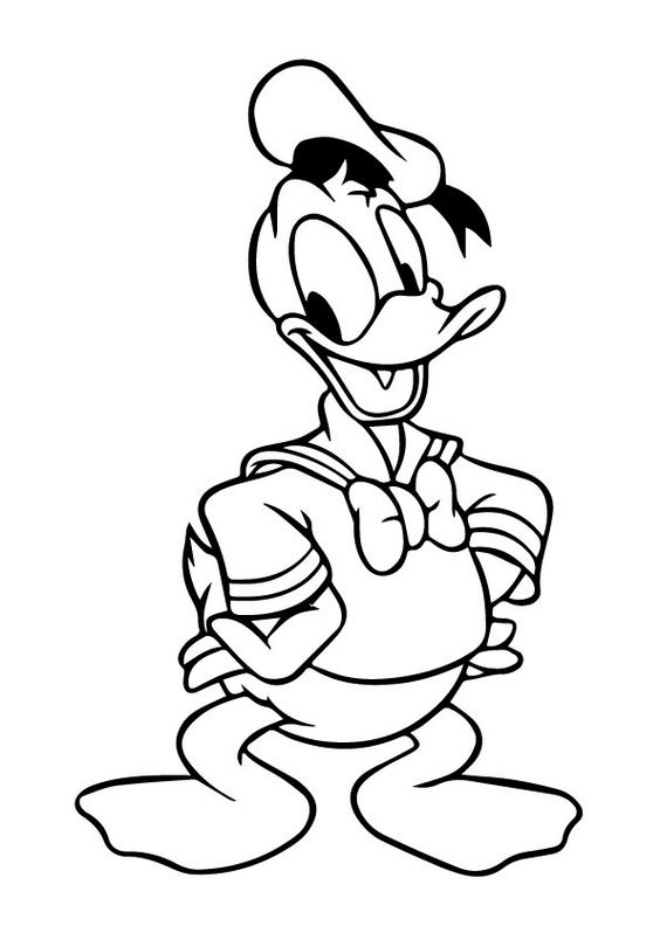 Tranh tô màu vịt Donald