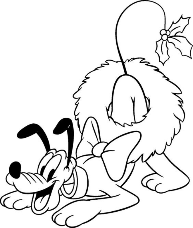 Tranh tô màu chú chó Pluto