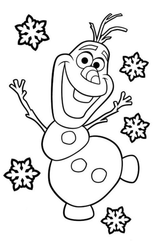 Tranh tô màu người tuyết Olaf