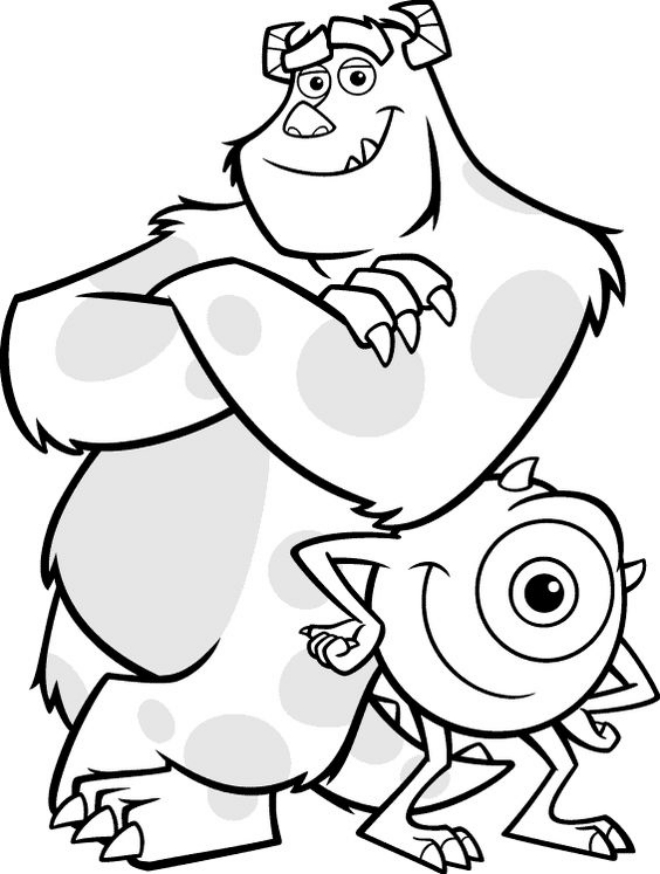 Tranh tô màu nhân vật Monster