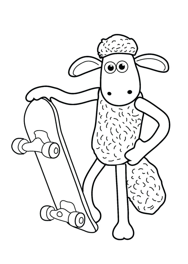 Tranh tô màu chú cừu Shaun the sheep