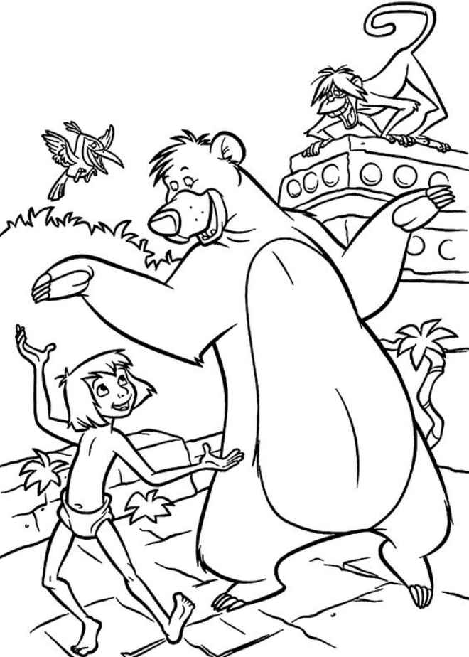 Tranh tô màu của Cậu bé rừng xanh