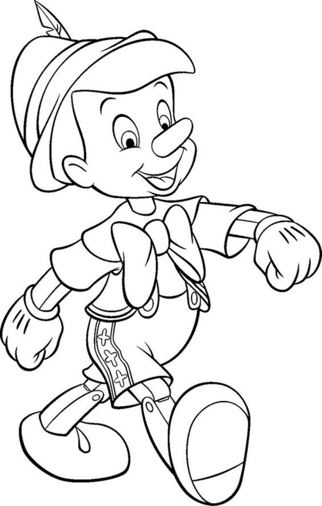 Tranh tô màu cậu bé Pinocchio