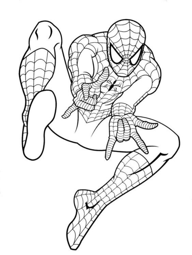Tranh tô màu Người nhện Spider man