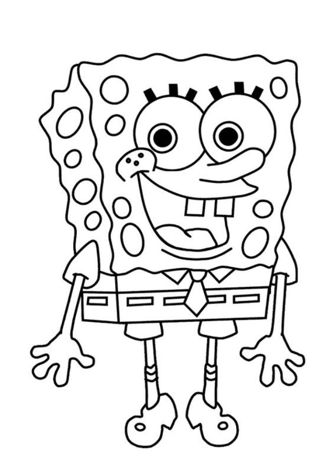 Tranh tô màu nhân vật bọt biển Spongebop