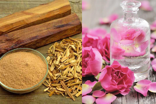 Gỗ đàn hương và nước hoa hồng