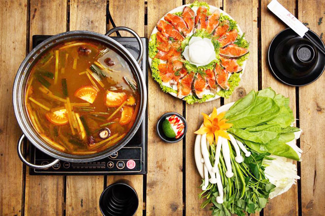 Lẩu cá hồi