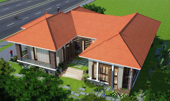 nhà cấp 4 chữ u
