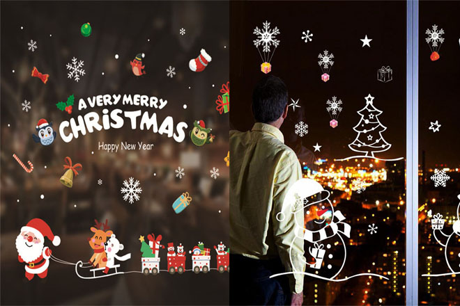Trang trí Noel bằng decal