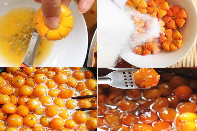 Các bước làm mứt quất