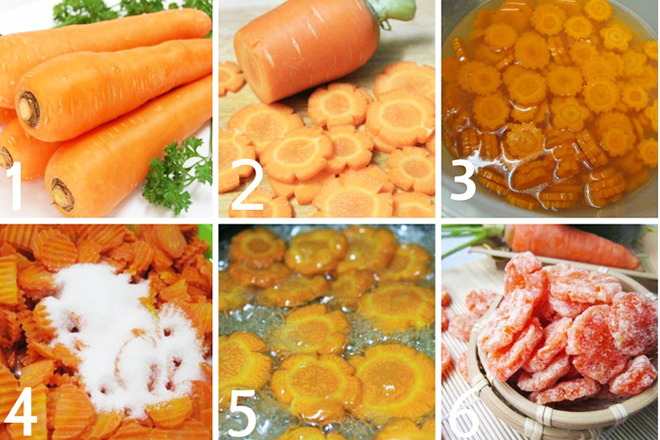 Các bước làm mứt cà rốt