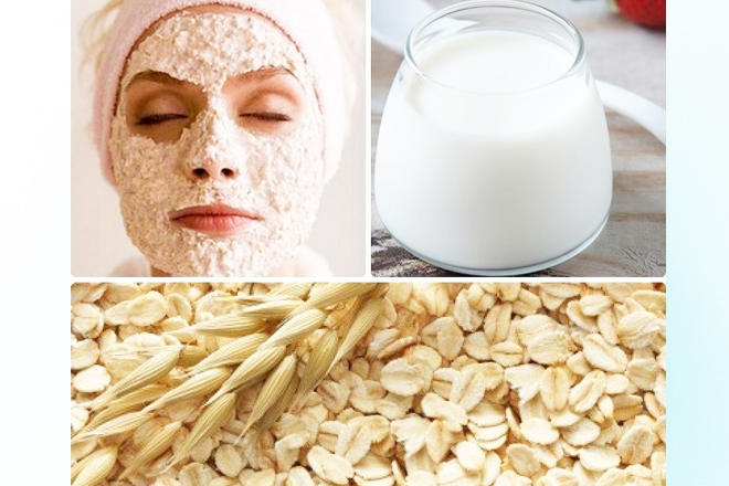 Đắp mặt nạ yến mạch