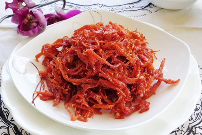 Mực khô xào cay