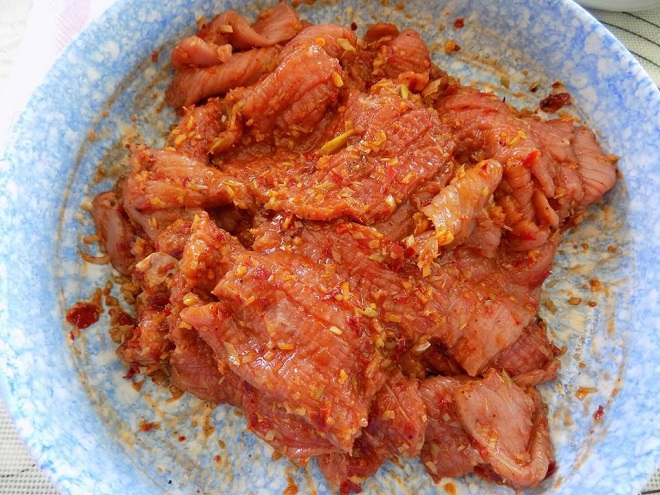 ướp thịt làm bò khô