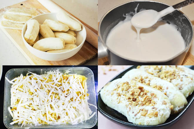 Các bước làm kem chuối