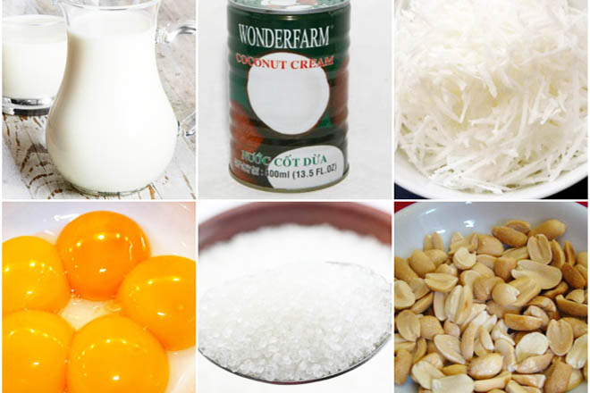 Nguyên liệu làm kem dừa
