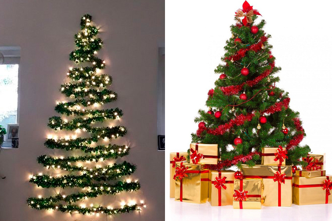 Trang trí cây thông Noel bằng dây kim tuyến dưới sapo