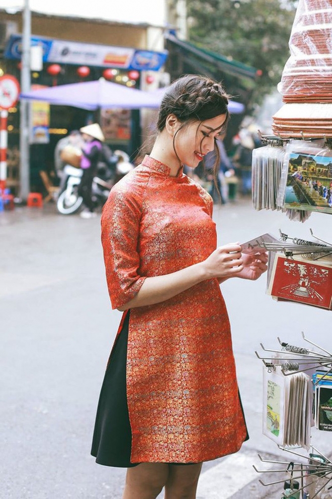 áo dài cam