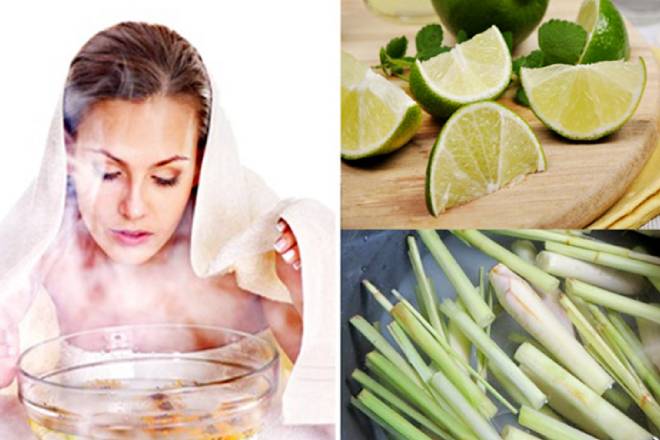 trị mụn bằng nồi nước xông