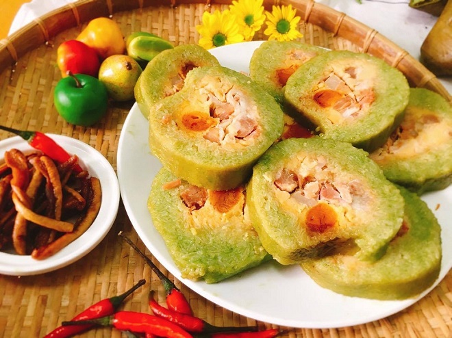 bánh tét ăn kèm dưa món