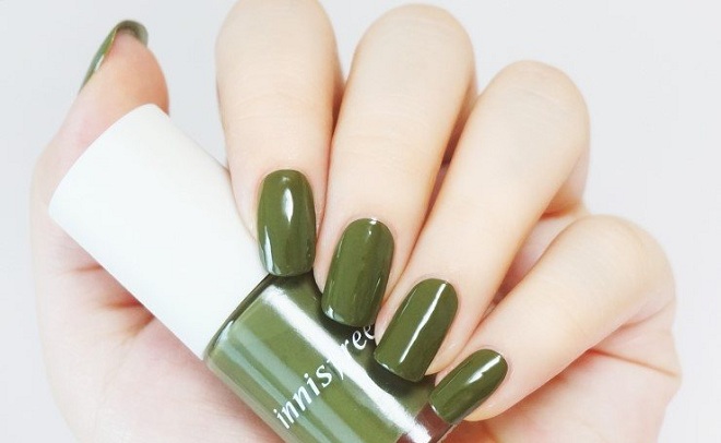 nail mau xanh dep