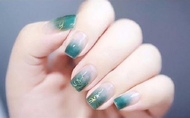 mau nail tet mau ombre