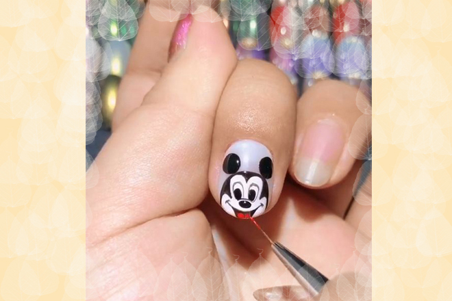 Mẫu nail Tết con chuột