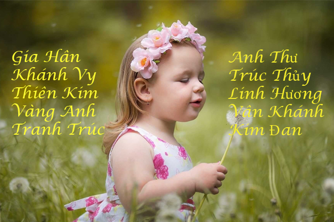 Sinh con năm 2020 đặt tên gì con gái