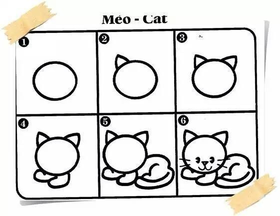 Hướng Dẫn Bé Cách Vẽ Con Mèo | Trường Mầm Non Thị Trấn Củ Chi 3