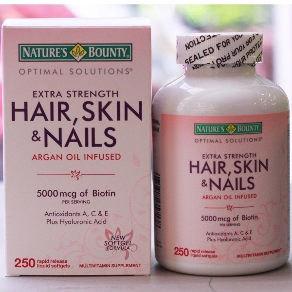 thuc pham chuc nang chong rung toc natures bounty hair skin nails